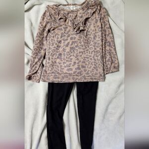 5T outfit, cheetah Carter's shirt, black Garanimals pants